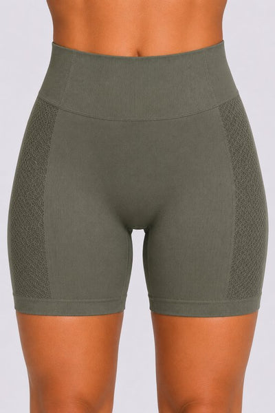 SparkNine Sculptfit sport short fitness - dames - S - groen - hoge taille & buttlift - shapend - hoog elastisch naadloos - ademend