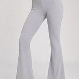SparkNine Breezeflare dames legging - stijlvolle flare broek - M - grijs - lichtgewicht & ademend - hoge taille - flatterende pasvorm