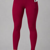 SparkNine Softflex zachte legging met zakken - dames sportlegging - comfy legging - XXL - rood - hoge taille - elastisch - zacht materiaal - comfortabel