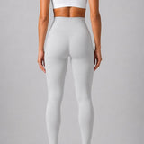 SparkNine Serenafit sportlegging - L - wit - hoge taille - zacht & comfortabel materiaal - tweede huid - stretch - buikcontrole