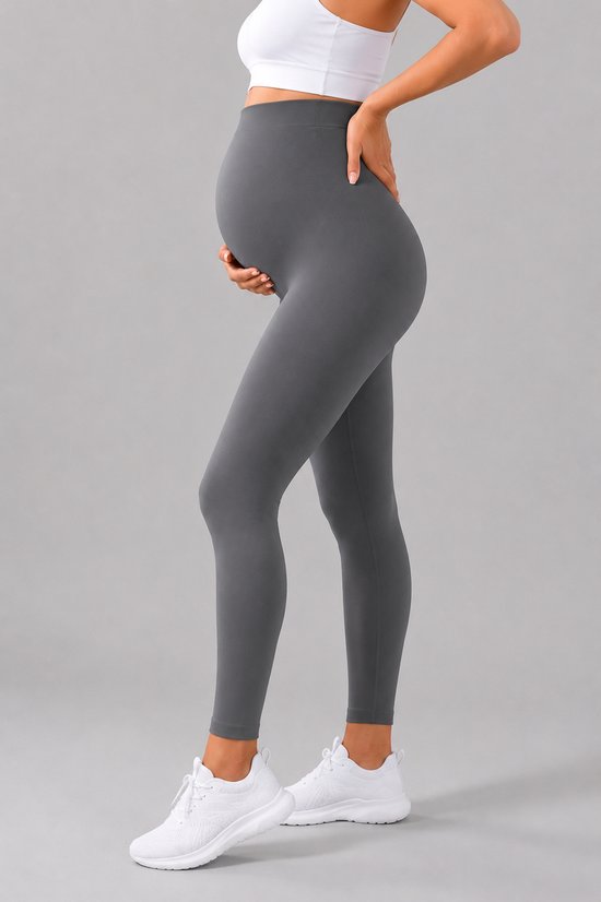 SparkNine Mamaactive zwangerschapslegging - M - grijs - hoge taille - rekbaar - zacht & ademend materiaal - ondersteunend - maternity
