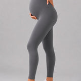 SparkNine Mamaactive zwangerschapslegging - M - grijs - hoge taille - rekbaar - zacht & ademend materiaal - ondersteunend - maternity