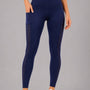 SparkNine Breathflex sportlegging dames - ademend - met zakken - XL - blauw - geruite mesh panelen - met zakken - elastisch