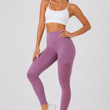 SparkNine Novawave sportlegging dames - squatproof - ademend - met zakken - M - roze - mesh panelen - elastisch & stijvol