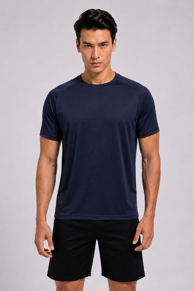 SparkNine Pulsegear sport t-shirt - heren - sneldrogend & ademend - S - donkerblauw - lichtgewicht - ideaal voor trainen, rennen & fitness