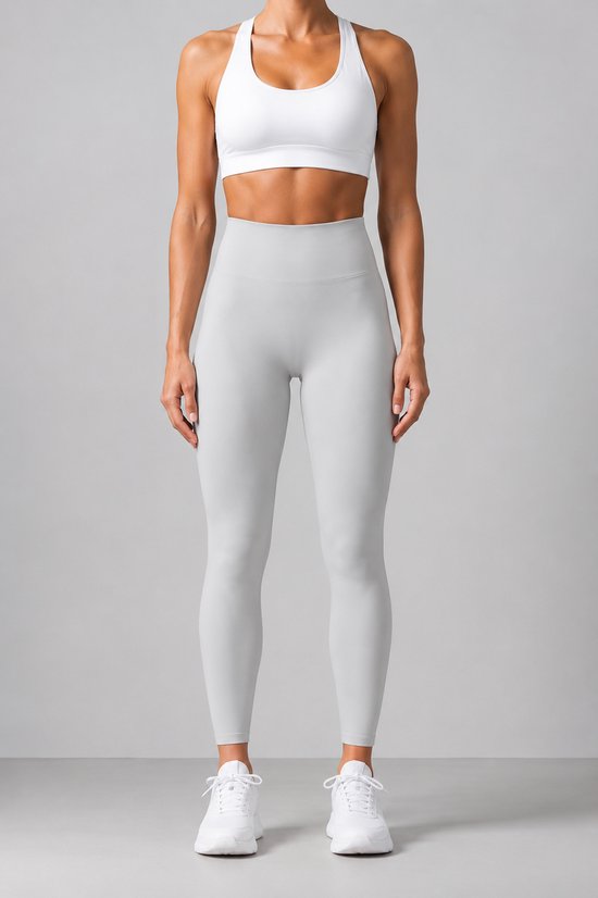SparkNine Serenafit sportlegging - L - wit - hoge taille - zacht & comfortabel materiaal - tweede huid - stretch - buikcontrole