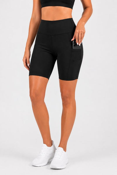SparkNine Softflow korte sportbroek - met zakken - zachte stof - XXL - zwart - dames short - half lang - fietsshort