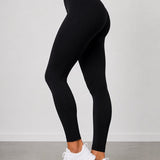 SparkNine Serenafit sportlegging - L - zwart - hoge taille - zacht & comfortabel materiaal - tweede huid - stretch - buikcontrole