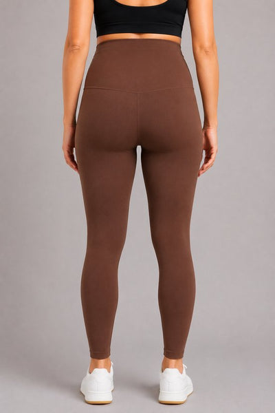 SparkNine Mamamove maternity legging - L - bruin - zachte stof - comfortabel & ondersteunend - rekbaar - zwangerschapslegging