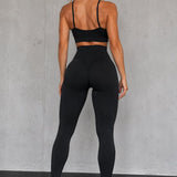 SparkNine Smoothlift sportlegging dames - S - zwart - naadloos - tummy control - scrunch - squatproof - zacht & comfortabel