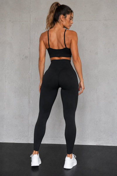 SparkNine Smoothlift sportlegging dames - S - zwart - naadloos - tummy control - scrunch - squatproof - zacht & comfortabel