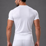 SparkNine Aeroflex heren sport t-shirt - strakke & aansluitende fit - XL - wit - ademend & sneldrogend - elastisch