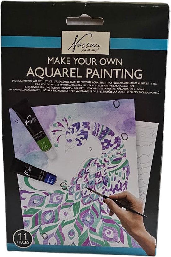 Nassau Fine Art - Aquarelset - Aquarel Penselen - Aquarel Papier - Aquarel set voor volwassenen - Verjaardagskcadeau - Moederdag - Vaderdag