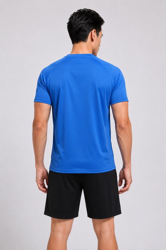 SparkNine Pulsegear sport t-shirt - heren - sneldrogend & ademend - S - blauw - lichtgewicht - ideaal voor trainen, rennen & fitness