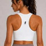 SparkNine Coreshield sportbeha - met ingebouwde pads - M - wit - push-up sport-bh - high impact ondersteuning - push-up - ademend