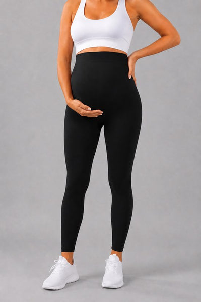 SparkNine Mamaactive maternity legging - XXL - zwart - hoge taille - rekbaar - zacht & ademend materiaal - ondersteunend - zwangerschapslegging