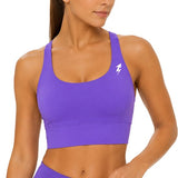 SparkNine Elevate sport-bh - M - paars - gekruiste rug - push-up effect - stevige ondersteuning - met uitneembare pads