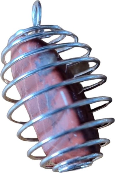 Sasemy - Jaspis met Korf - Sieraden - Edelsteen - Edelsteen Ketting - Ketting - Edelsteen Hanger Verjaardag - Cadeau - Moederdag cadeau - Vaderdag cadeau