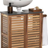 Badkamermeubel-set Acacia - combinatieset Wastafelonderkast met Kolomkast
