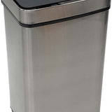 4cookz® Sensorprullenbak 60 liter - RVS Prullenbak