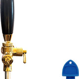 Biertap Kraan Goudkleurig RVS met Zwarte Hendel – Luxe Tapkraan voor Thuistap & Horeca incl. Reinigingsborstel