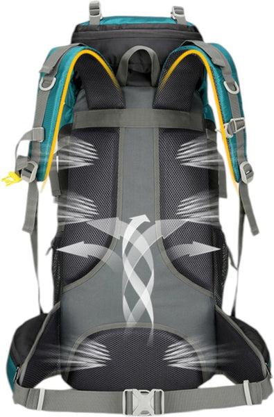 Backpack - Blauw - 79 x 33 x 23 cm - Backpack Organizer - Met Waterzak - Backpack 75 Liter - Backpack Heren - Backpack Vrouwen - Back Pack Heren - Back Pack Vrouwen - Flightbag