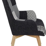 Patchwork Fauteuil met Armleuning Helsinki - Comfortabel - Zwart