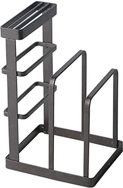 Keuken Organizer - 20,9 cm x 14 cm - Zwart - Messenhouder - Aanrecht organizer - Messenblok voor het aanrecht