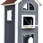 4goodz kattenvilla 2 verdiepingen 59x55x109 cm - Grijs