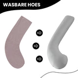 Oemmie Zwangerschapskussen - Voedingskussen - Zijslaapkussen - Lichaamskussen - J-vorm - 145x45 cm - Grijs