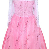Elsa Verkleed Jurk met Ster Roze