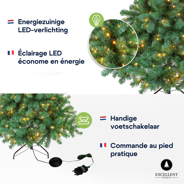 Kerstboom Excellent Trees® LED Stavanger Green 180 cm met verlichting - nu met Gratis Opbergtas t.w.v. € 27.95