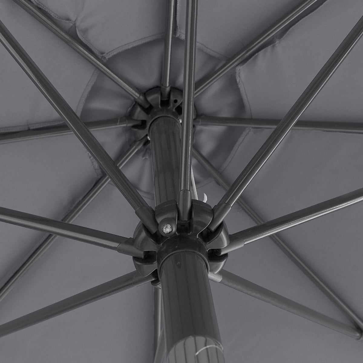 Kopu® Calma Parasol Rond 300 cm met Windvanger - Grijs