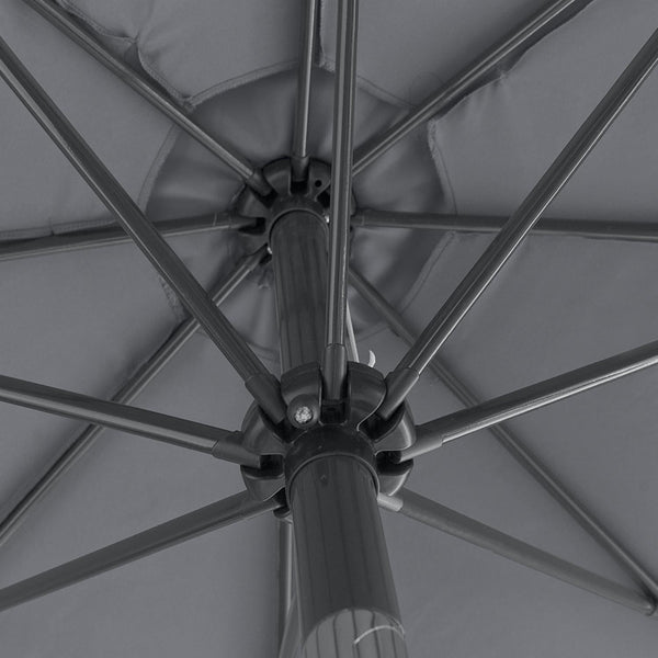 Kopu® Calma Parasol Rond 300 cm met Windvanger - Grijs