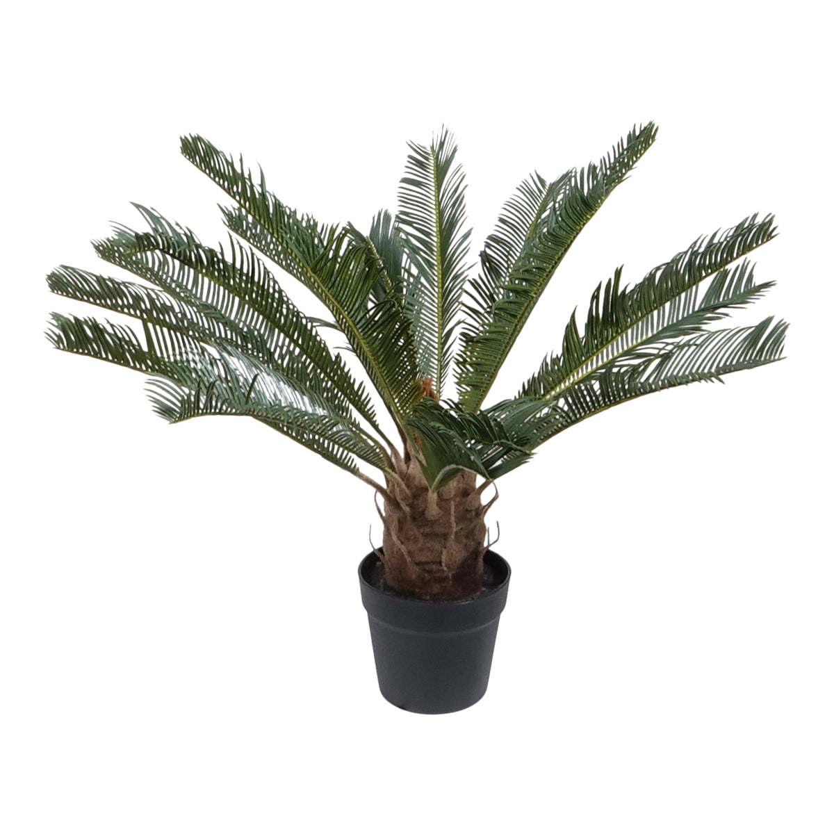 Kopu® Kunstplant Cycaspalm 60 cm in zwarte pot - 18 varens - Nepplant