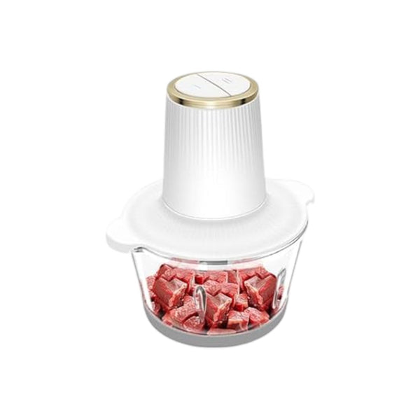Hakmolen met Glazen Kom - Elektrisch - Food Chopper - 2 Snelheden - 2 Liter