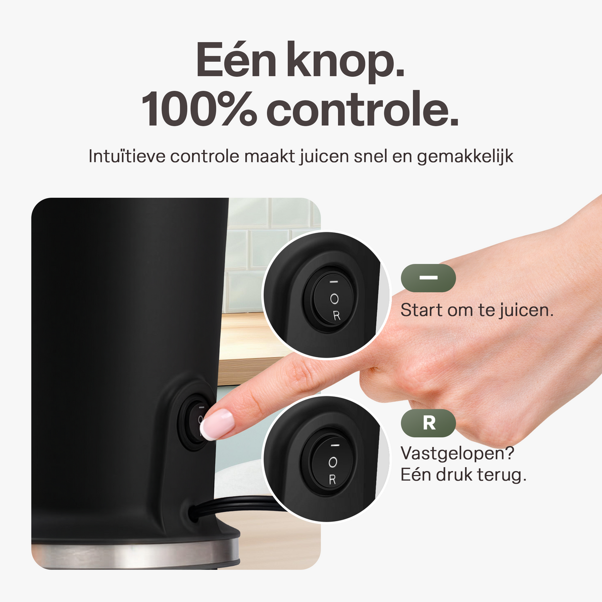 Chefino Slowjuicer – Koude Pers Sapcentrifuge – Extra Brede Vultrechter 9 cm – Stille High-Torque Motor – Dubbel Filtersysteem – Hoog Saprendement – Makkelijk te Reinigen