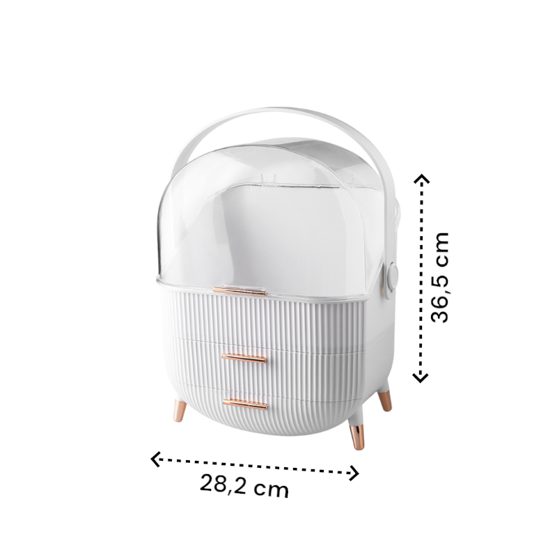 Make up organizer - Wit - 36,5 x 28,2 cm - Opbergdoos - Make up koffer - Skincare organizer