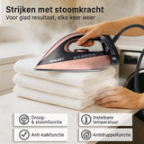 Carewat Stoomstrijkijzer met Stoomgenerator - Goud - 2200W - 1.5L Uitneembare Watertank - 100 g-min Stoomproductie - Keramische Zoolplaat - 3.0 Bar Stoomdruk - Anti-Oververhitting - Geschikt voor alle stoffen