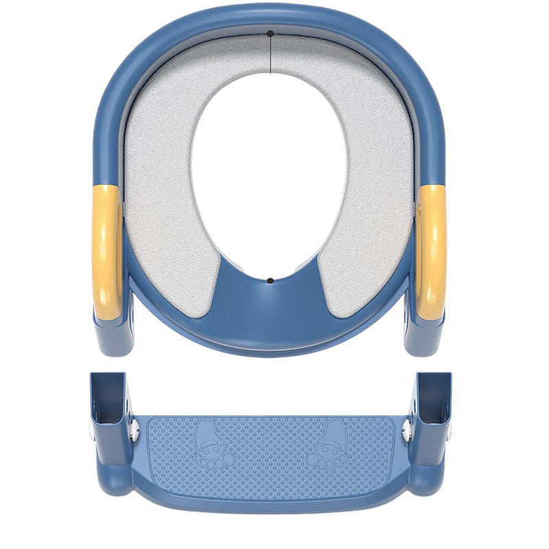 WC Verkleiner met Trapje - Potje voor Peuter - Toilettrainer met Opstapje - Blauw - Inklapbaar