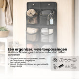 Schoenenkast Hangend - Schoenenzak 6 vakken - Opbergen van Schoenen aan Deur - Schoenenzak Zwart - Oplossing voor rondslingerende schoenen - Hoogwaardige Schoenenkast