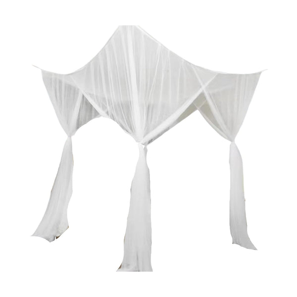 Klamboe voor 2 personen - 210 x 200 x 200 cm - Wit - Muskietennet - 6 Ophanglussen en 4 Openingen - Rechthoekig 2 Persoons Klamboe - Box Muggennet