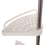 Telescopisch Doucherek - Verstelbaar 70-275 cm - 4 Mandjes - Bevestigen zonder Boren of Schroeven - Hoek Rek voor in de Douche