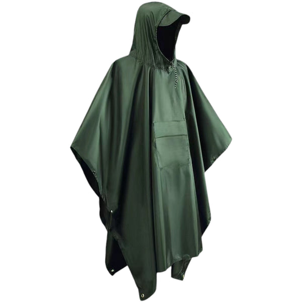 Poncho - Groen - One Size Fits All - Fietsponcho Fiets - Reflecterende strips - Dames & Heren - Waterdicht