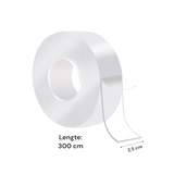 Dubbelzijdig Tape Extra Sterk - 300 cm x 25 mm x 2 mm - Transparant - Zelfklevende Tape - Rol Huishoudtape