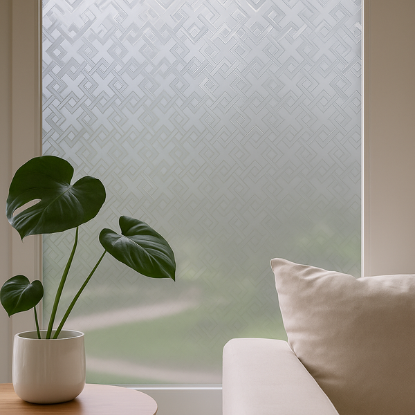 Raamfolie 60x200 cm – Zelfklevend & Statisch Hechtend – Privacy Folie voor Ramen – Zonwerende & Decoratieve Raamfolie – Eenvoudig Aan te Brengen – Waterdicht en Herbruikbaar