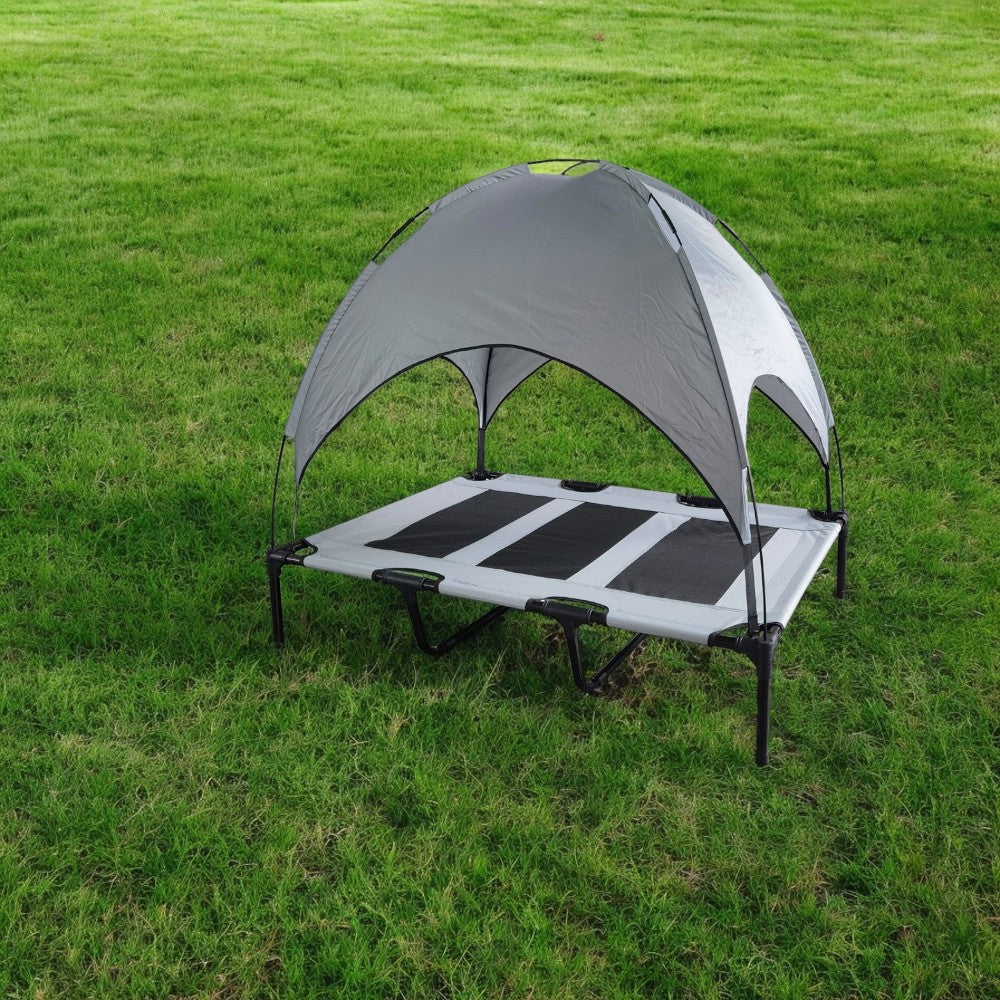 Opvouwbare hondenstretcher - Hondenbed met Zonnedak - Hondenbed - Honden ligbed - Hondenbed met Regendak
