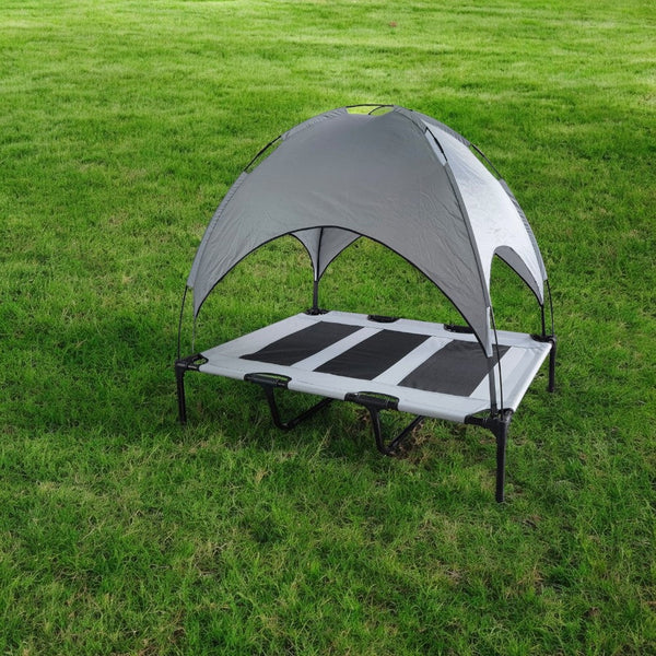 Opvouwbare hondenstretcher - Hondenbed met Zonnedak - Hondenbed - Honden ligbed - Hondenbed met Regendak