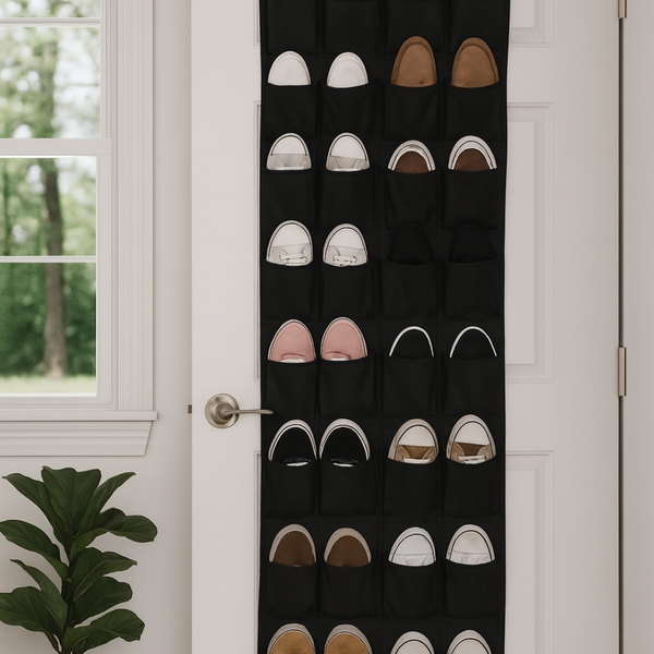 Schoenenkast Hangend - Schoenenzak 35 vakken - Opbergen van Schoenen aan Deur - Schoenenzak Zwart - Oplossing voor rondslingerende schoenen - Hoogwaardige Schoenenkast