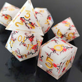 7 delige Resin Dice Set “Sakura Bloesem”